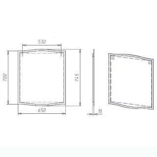 Зеркало Alvaro Banos Carino 8402.5000 65 см с LED подсветкой